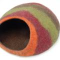 Cat cave from felted wool , handmade - For pets - felting