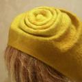 beret with flower - Hats - felting