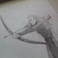 Elf warrior - Pencil drawing - drawing