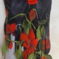 felting processes country with poppy seeds - Wraps & cloaks - felting