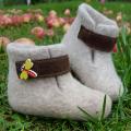 Children veltinukai " Autumn " - Shoes & slippers - felting