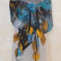 felting processes country " Turquoise flowers " - Scarves & shawls - felting