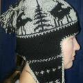 Knitted hat " Funny moose " - Hats - knitwork