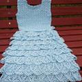 Light blue crocheted dress - Dresses - needlework
