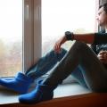 Blue sky - Shoes & slippers - felting