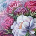  Royal peony 40x50 - Oil painting - drawing