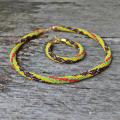 The Serpent in Lithuania, crochet beaded rope necklace, handmade, beadwork - Biser - beadwork