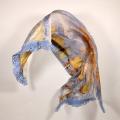 blue silk scarf "faith" - Wraps & cloaks - felting