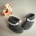 In stock! Eu 16 and 17 sizes. Felt baby shoes. Felted baby booties. - Shoes & slippers - felting