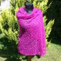 Crocheted handmade purple scarf - Wraps & cloaks - needlework