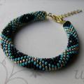 Aztec print bead crochet bracelet - Bracelets - beadwork