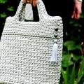 Crocheted handbag, size M, color Silver Shine  - Handbags & wallets - needlework