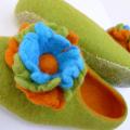 Felt slippers are made from 100% sheep wool.  - Shoes & slippers - felting