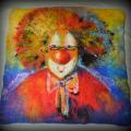 Felted  picture "Clown" - Pictures - felting