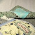 Felted baby wrap "Blue meadow" - Rugs & blankets - felting