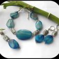 Handmade Jewelry Bracelet Agate Blue Gemstone Beads Fashion 2017 - Bracelets - beadwork