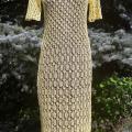Lace linen/falx dress - Dresses - knitwork