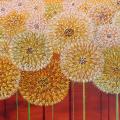 Sunflower 120x35, oil / canvas. - Oil painting - drawing