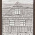 Patchwork  "Wooden house" - For interior - sewing