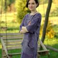 ferlet violet dress "thoughts" - Dresses - felting