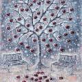 Winter cherry 55x75, oil on canvas. - Oil painting - drawing