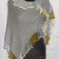 Grey mantle with swirls - Wraps & cloaks - knitwork