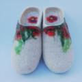 flowery summer1 - Shoes & slippers - felting