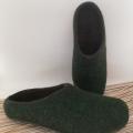 man's slippers green/black - Shoes & slippers - felting