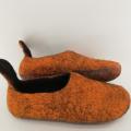 orange slippers - Shoes & slippers - felting
