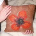 Poppy palms - Blankets & pillows - felting