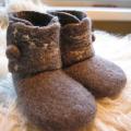 Grey boots - Shoes & slippers - felting