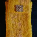 Tray for glasses " Amber Orange " - Accessories - felting
