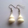 White coral - Earrings - beadwork