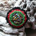 Colored stones - Brooches - needlework