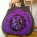 Purple Peony - Handbags & wallets - felting