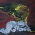 fallen Angel - Acrylic painting - drawing