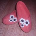 Tapkutes-orange flowers with size 37 - Shoes & slippers - felting