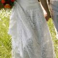 Wedding dress with crocheted bottom part - Wedding clothes - needlework