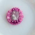 Pink ... pink ... - Brooches - beadwork