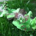 Green flower - Scarves & shawls - felting