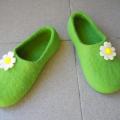 White camomile - Shoes & slippers - felting