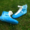 Turquoise shoes - Shoes & slippers - felting