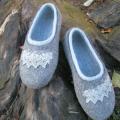 lace slippers - Shoes & slippers - felting