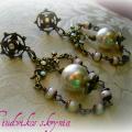 Pearl Lady - Earrings - beadwork
