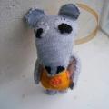 Mouse with cheese slice 2 - For interior - sewing