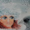 Winter friends - Acrylic painting - drawing