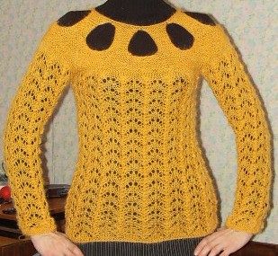 On sunny sweater