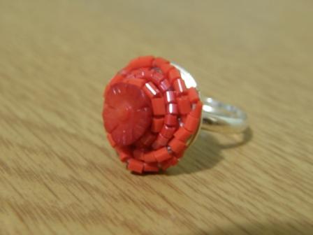 Rings with coral