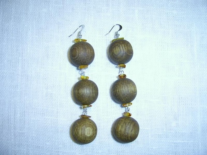 Wooden earrings 0128