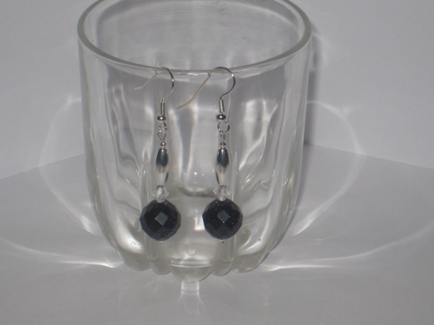 Dark purple earrings